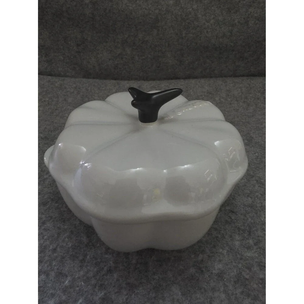 Le Creuset Mini Pumpkin Cocotte French Gray.  Fall, Autumn,  Comfort Food.